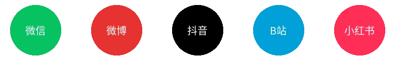 社交媒体平台图标